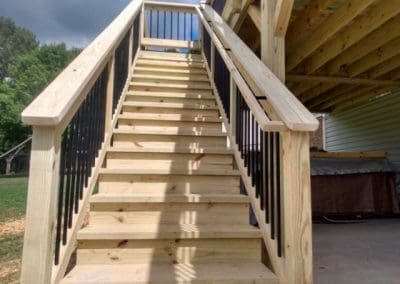 Newly built outdoor stairs