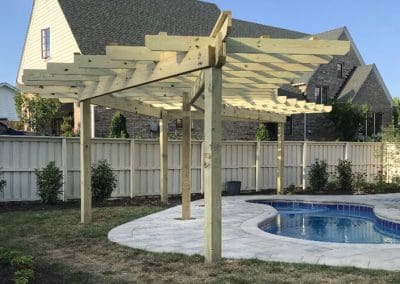 new pool awning